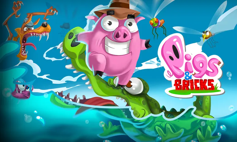 Pigs & Bricks game key art