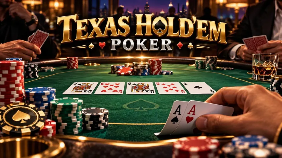 Texas Hold’em Poker table & multiplayer artwork