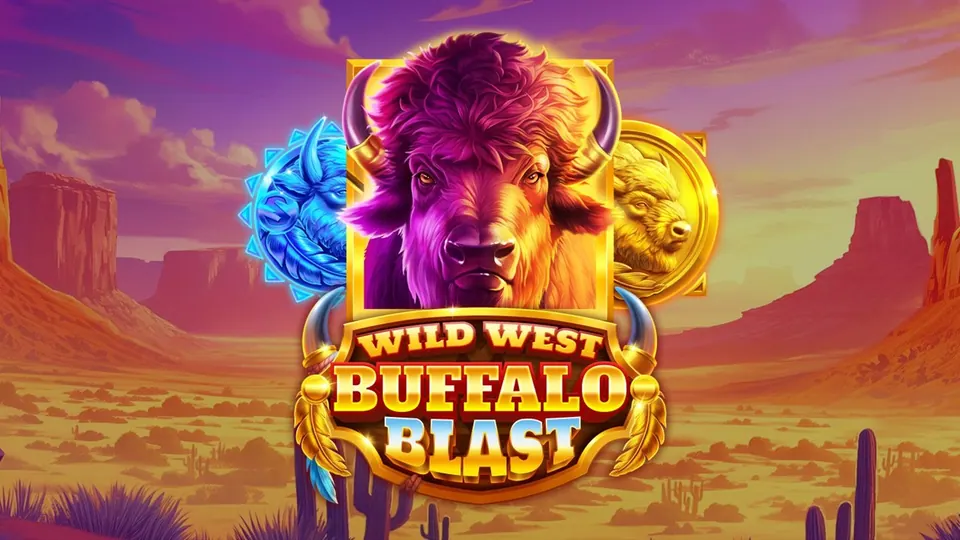 Wild West Buffalo Blast slot key art