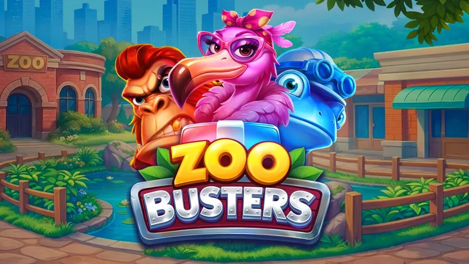 Zoo Busters slot key art